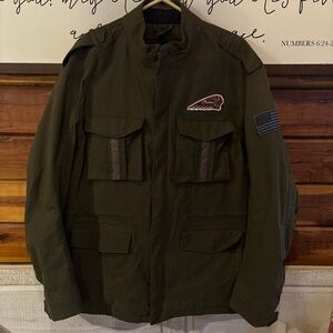 Men's Army Green Indian Motorcycle Jacket